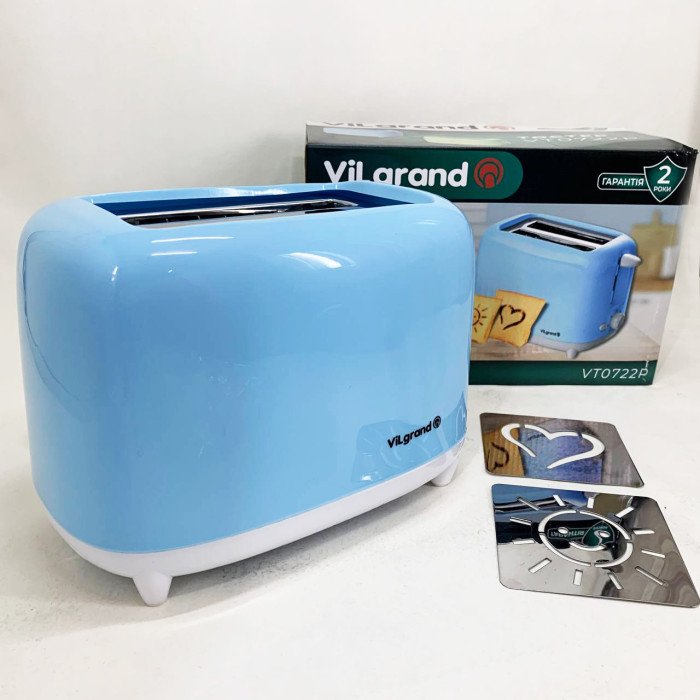 Тостер VILGRAND VT0722P. Колір: блакитний
