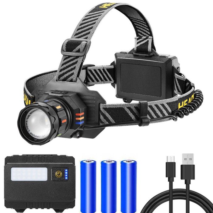 Ліхтар налобний BL-T701A-TG 3x18650