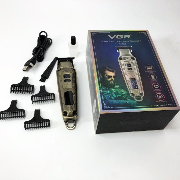 Професійна машинка для стрижки волосся триммер VGR V-901 з насадками, професійна електробритва