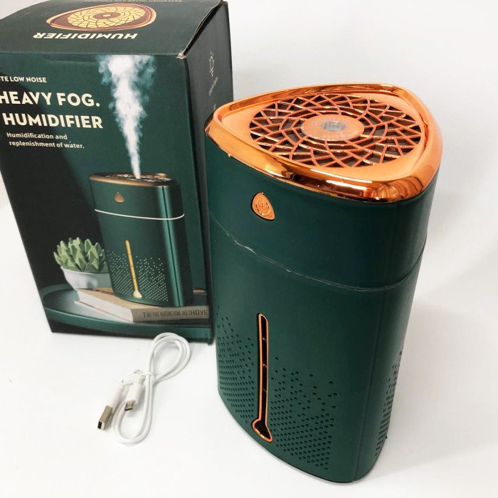 Ультразвуковий зволожувач повітря для дітей з підсвічуванням Heavy Fog Humidifier, Зволожувач міні. Зелений