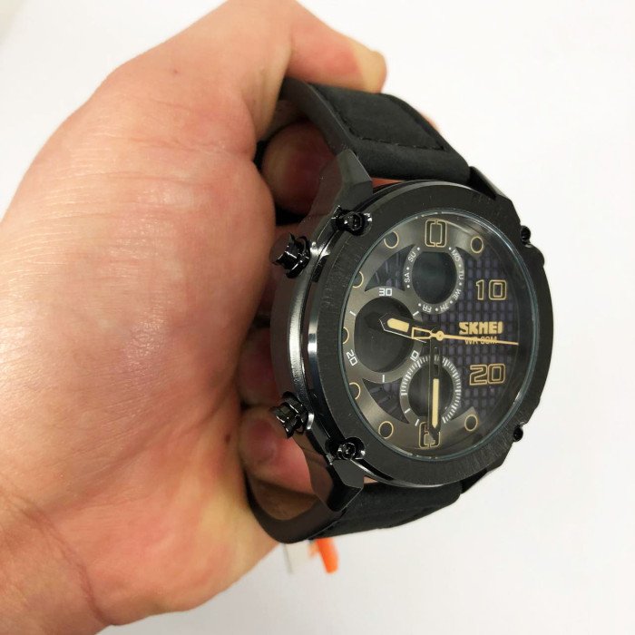 Годинник наручний чоловічий SKMEI 1975LBKBK, оригінальний чоловічий годинник, годинник кварцовий чоловічий