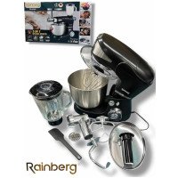 Універсальний кухонний комбайн Rainberg RB-8088 6л з м'ясорубкою, блендер 3600Вт Планетарний тістоміс Black