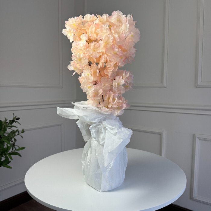 Гілка сакури, 55 см, 5 гілок (2шт/уп). Колір: персиковий