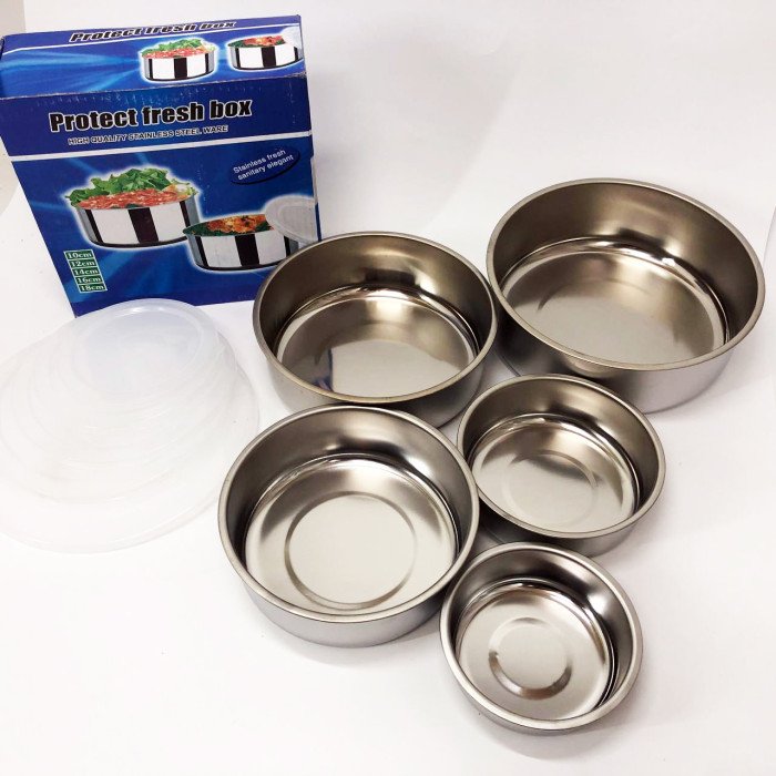 Набір харчових контейнерів Unique UN-1515 5 шт із нержавіючої сталі