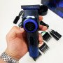 Професійна машинка для стрижки волосся VGR V-001 BLUE з дисплеєм 9000 об/хв та 10 насадками 1,5-24 мм