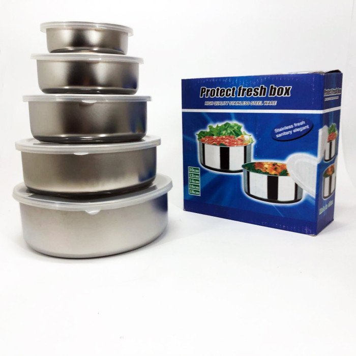 Набір харчових контейнерів Unique UN-1515 5 шт із нержавіючої сталі