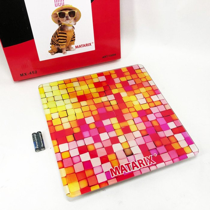 Ваги для підлоги MATARIX MX-452 180 кг, Ваги для вимірювання маси тіла, Електронні ваги мозаїка