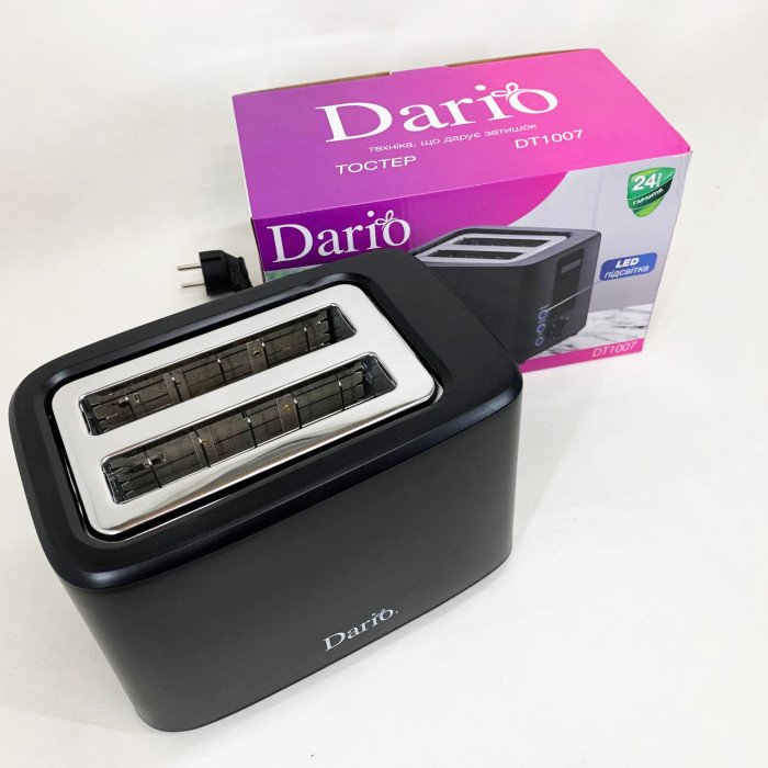 Тостер DARIO DT1007. Колір: чорний