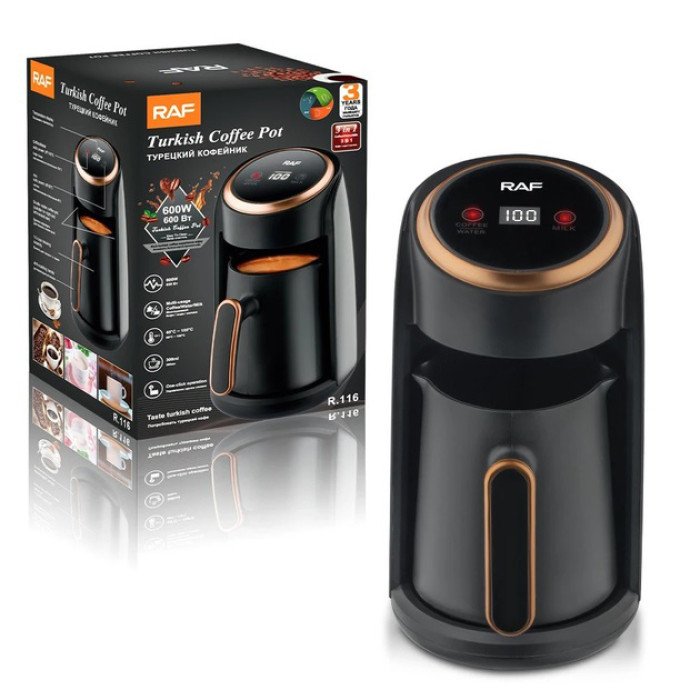 Кавоварка електрична RAF-R.116, чашка кавова з підігрівом, турка