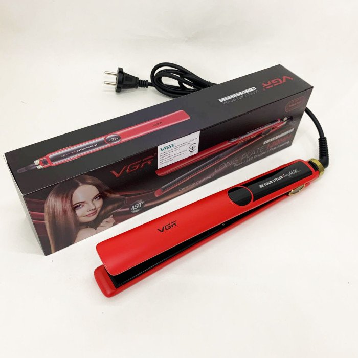 Плойка для волосся VGR V-518 RED випрямляч з керамічними пластинами