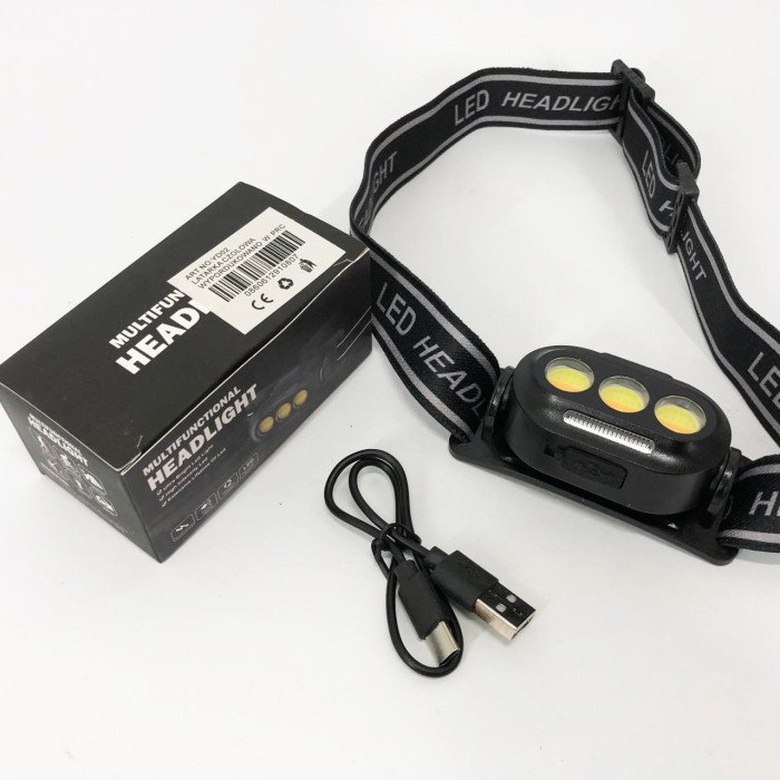 Ліхтарик налобний YD02-COB (White+red+blue), Ліхтарі налобні для активних людей, ліхтар для туризму