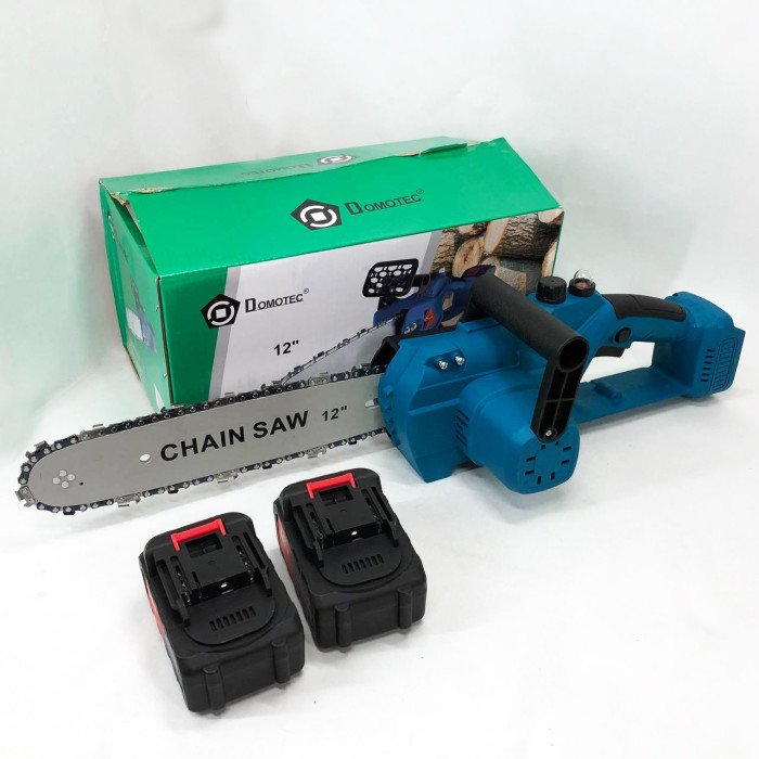 Ручна акумуляторна пилка для різання гілок DOMOTEC Chain Saw 12'' (30см), Ланцюгова Пила на акумуляторах