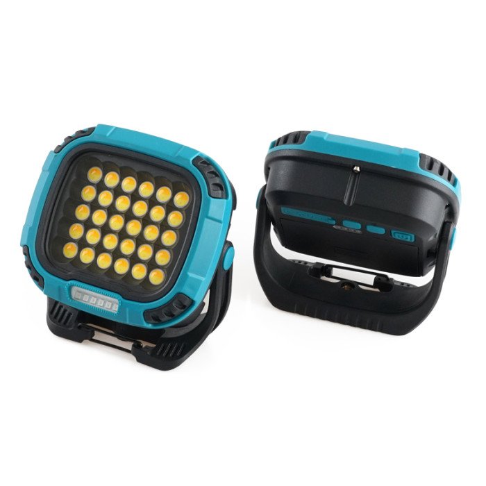 Прожектор ліхтар для кемпінгу W893-1-30COB(White+Yellow)+5SMD(Red) Power bank