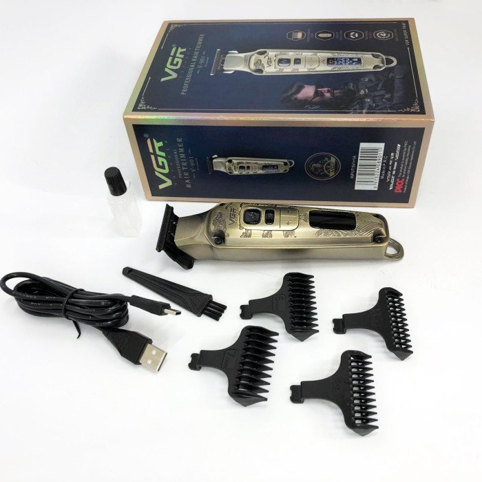 Професійна машинка для стрижки волосся триммер VGR V-901 з насадками, професійна електробритва