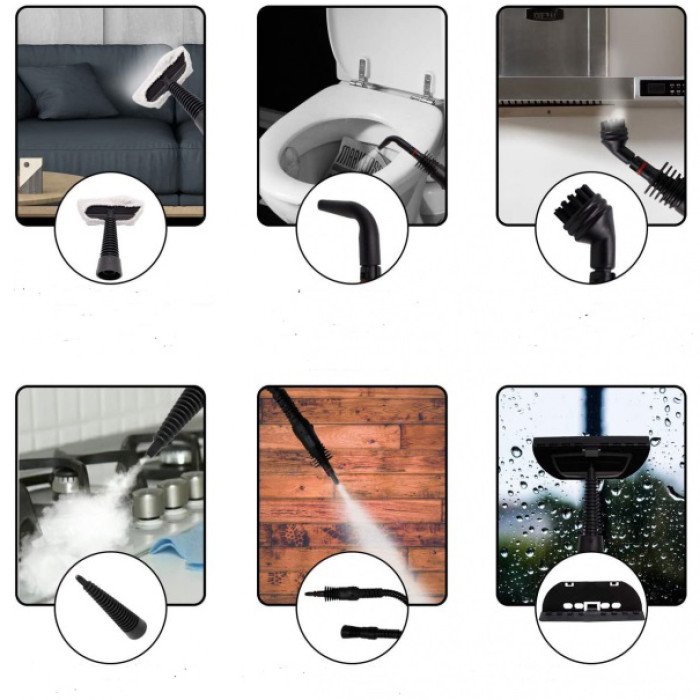 Пароочисник з функцією відпарювача Steam Cleaner Pro 1000 Вт 6 насадок