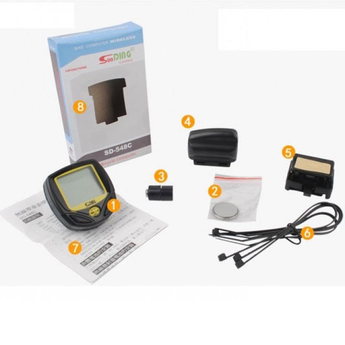 Велокомп'ютер SunDing SD-548C 14 функцій бездротовий