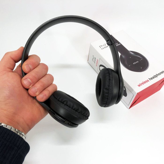 Бездротові навушники Bluetooth Wireless Headset P47 Black Гарнітура для ПК, телефону з мікрофоном