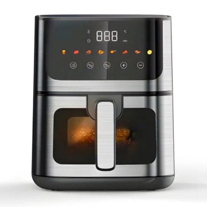 Аерогриль Rainberg RB-2268 4200 Вт аерофритюрниця безолійна без олії з регулюванням температури 8 л