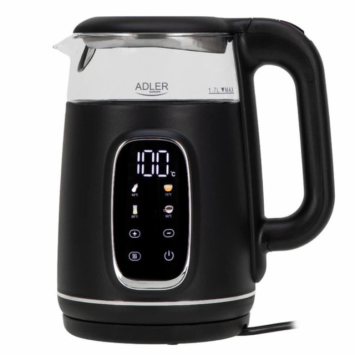 Електрочайник Adler AD 1305 2200Вт 1.7Л Black Silver