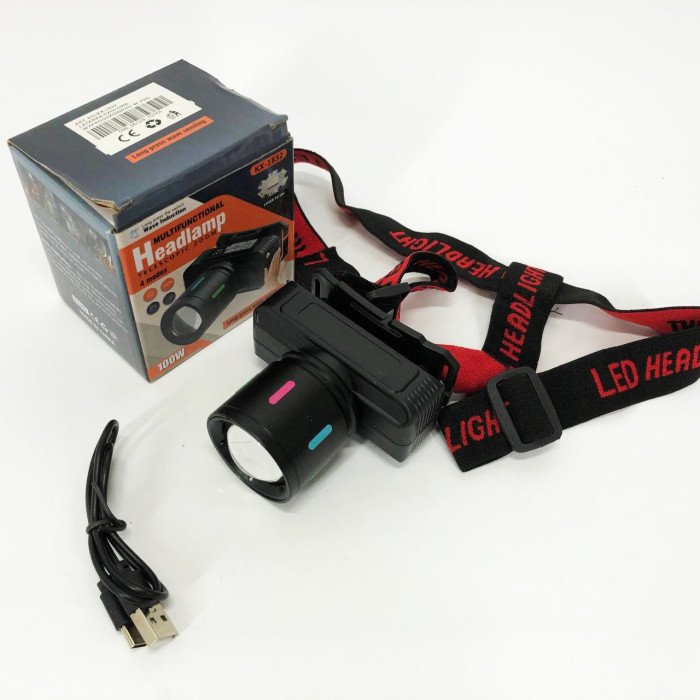 Ліхтар налобний KX-1832-TG, Потужний ліхтар для риболовлі, Ліхтарик на голову для домашніх робіт