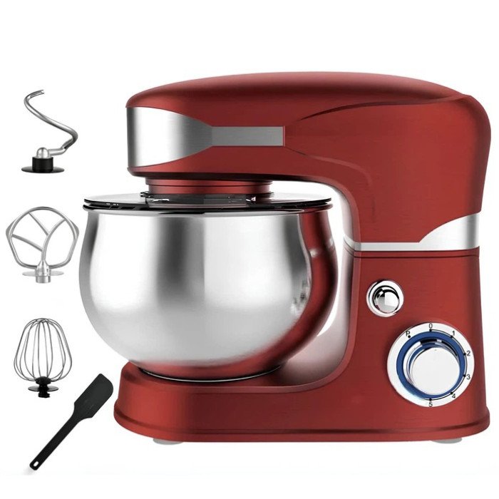 Міксер для 2600Вт Crownberg CB-3408 планетарний тістоміс з чашею 5л на 6 швидкостей з імпульсним режимом