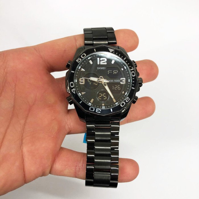Годинник наручний чоловічий SKMEI 1649BK, оригінальний чоловічий годинник, брендовий чоловічий годинник