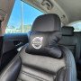 Набір шкіряних подушок Volvo + брелок у подарунок, Автоподушки Volvo з вишивкою
