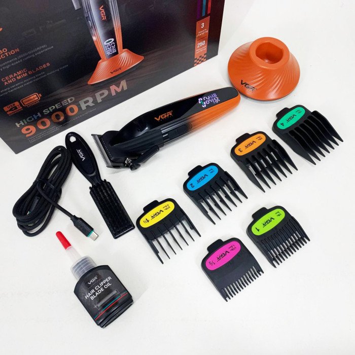 Машинка для стрижки волосся VGR V-889C керамічні леза 9000RPM