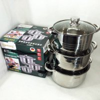 Набір каструль Rainberg RB-605 капсульне 9-ти шарове дно