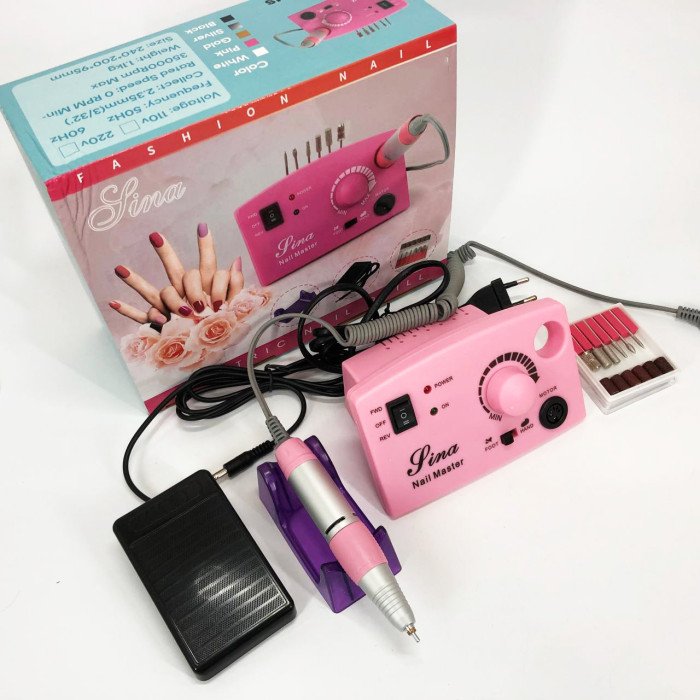 Фрезер DM-211 на 65 Вт. - 45000 об./хв. для манікюру та педикюру з педаллю та додатковими насадками