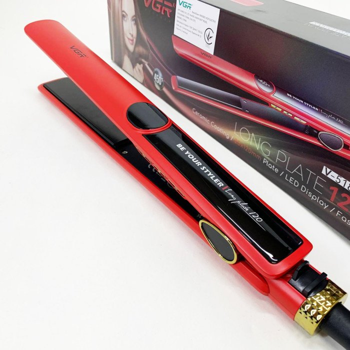 Плойка для волосся VGR V-518 RED випрямляч з керамічними пластинами