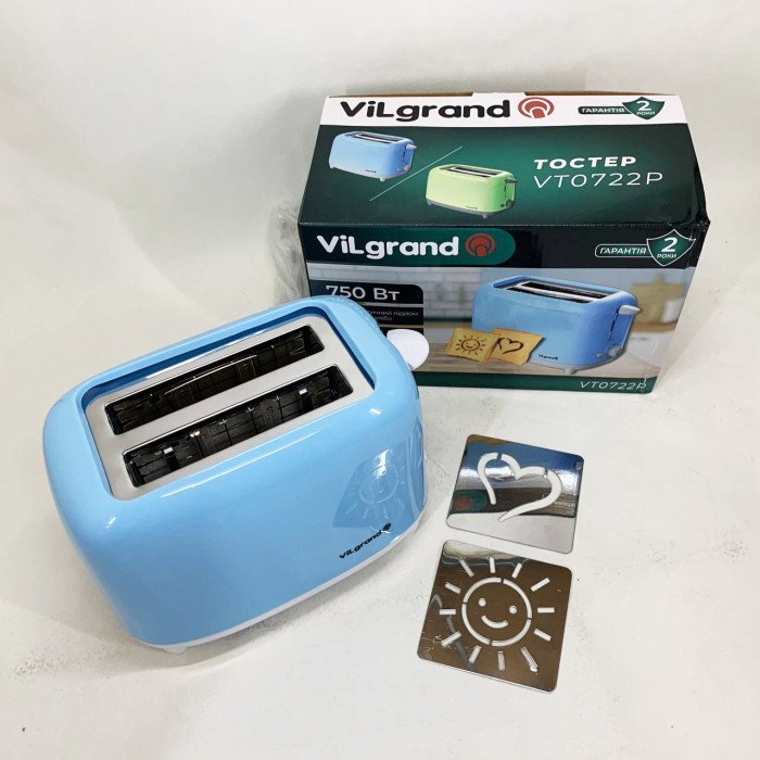 Тостер VILGRAND VT0722P. Колір: блакитний