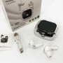 Бездротові вакуумні навушники TWS з дисплеєм LED, вологозахист IPx4 Bluetooth 5.4 з кейсом. Колір: білий