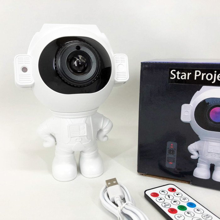 Зоряний 3D проектор Astronaut, Лазерний нічник-проектор астронавт LED, Міні лазерний проектор небо