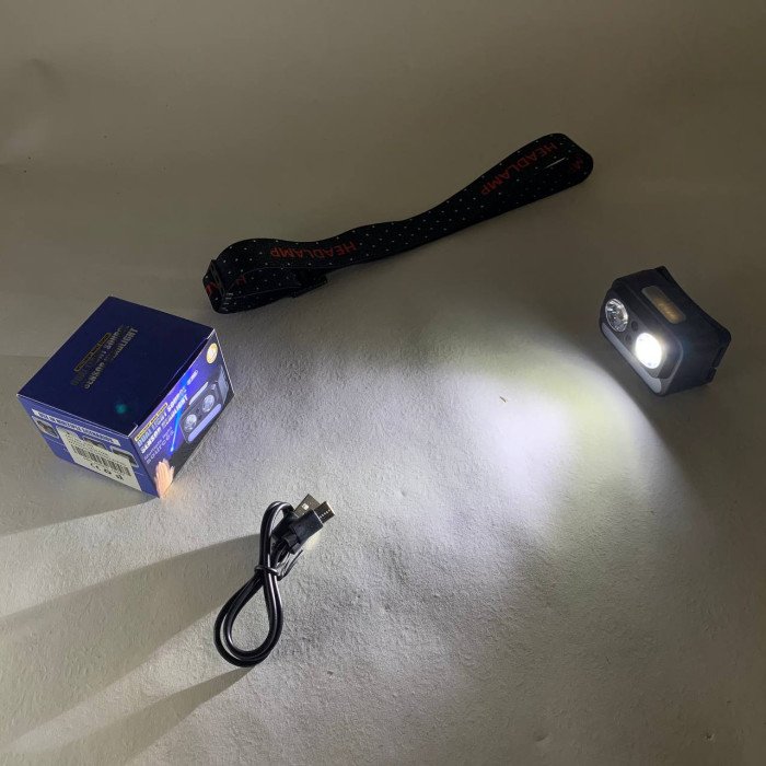 Ліхтар налобний 2069-XPG+XPG+5SMD Motion sensor