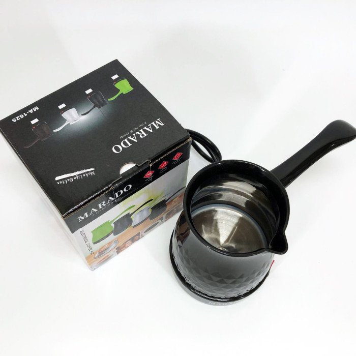 Електрична турка для кави Marado MA-1625, Турка для заварної кави для приготування кави. Колір: чорний