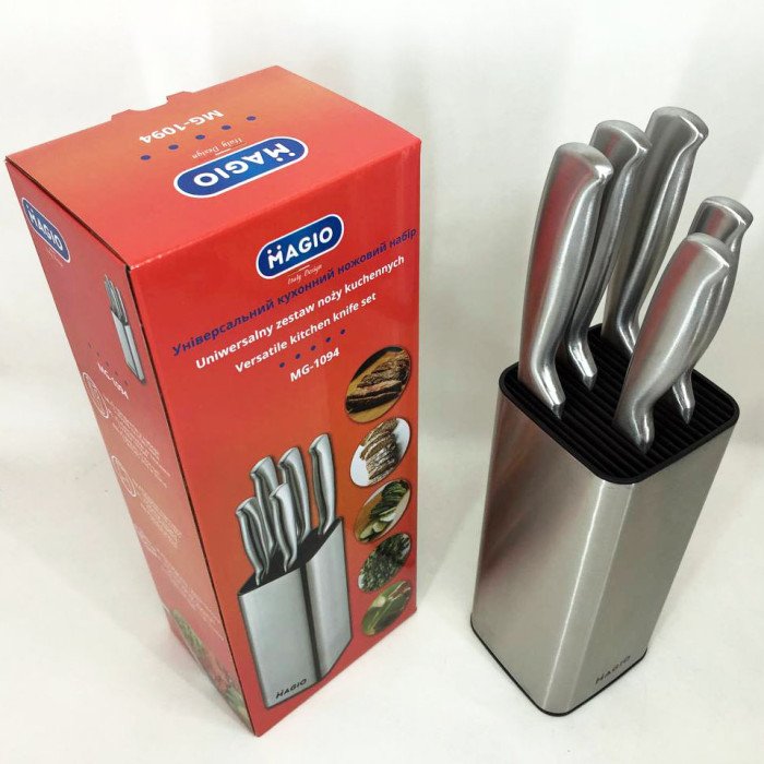 Універсальний кухонний ножовий набір Magio MG-1094 5 шт, кухарські кухонні ножі набір