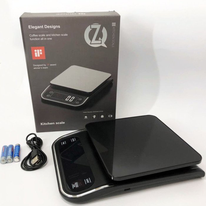 Ваги кухонні X-1, 5кг (0,1г), 3xAAA/USB, електронні ваги для зважування продуктів, кулінарні ваги