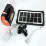 Ліхтар портативний на сонячній батареї JA-2007 сонячна зарядна станція + 2 лампочки. Колір: помаранчевий