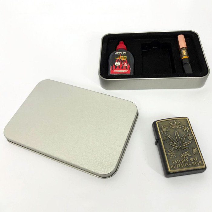 Запальничка бензинова в подарунковій коробці N12, запальнички для чоловіків, стильна запальничка в подарунок