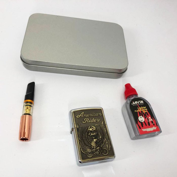 Запальничка бензинова в подарунковій коробці N2, запальнички, запальничка для куріння в подарунок