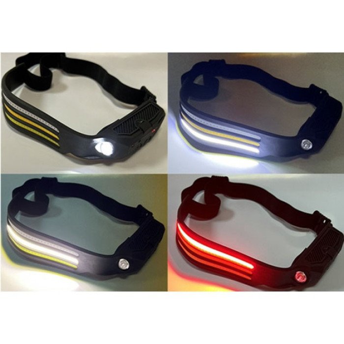 Ліхтар налобний стрічка BL-W689-LM+3COB, широкий кут огляду, надлегкий Акумуляторний ліхтарик на голову