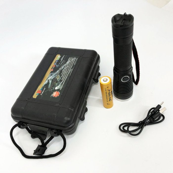 Тактичний ліхтар Police BL-A92-P50, сильний ліхтарик, світлодіодний ліхтарик ручний акумуляторний портативний