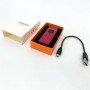 Електрозапальничка USB ZGP ABS, сенсорна електрична запальничка спіральна. Колір: червоний