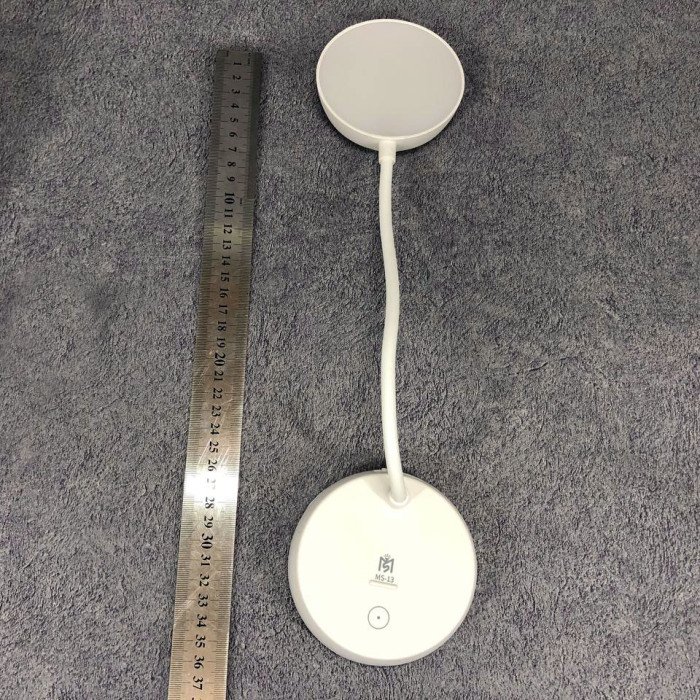 Настільна акумуляторна лампа MS-13, настільна лампа для навчання, Usb лампа сенсорна. Колір: білий