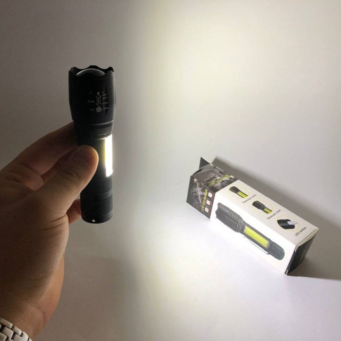 Ліхтарик акумуляторний ручний Bailong BL-29 діод T6 + COB зарядка від USB, ліхтарик led, водонепроникний