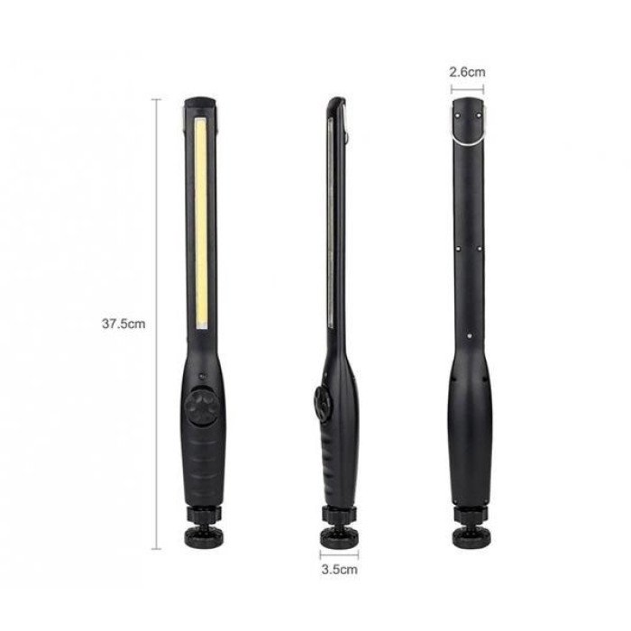 Ліхтар ручний акумуляторний Bailong BL-821 COB Ліхтарик з магнітом, ліхтар лампа кемпінговий