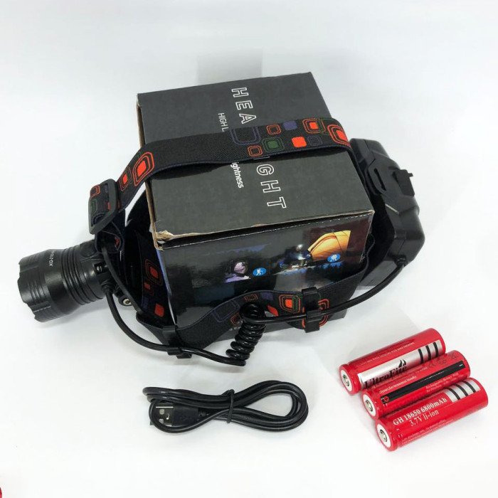 Ліхтар налобний X-Balong XQ-218-HP50 акумуляторний LED zoom з функцією Power Bank 3 режими роботи