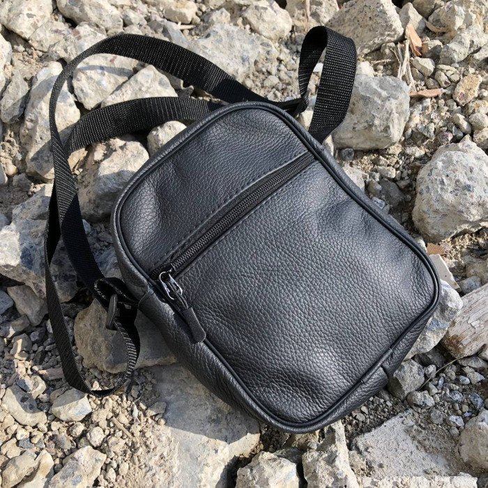 Набір 2 В 1! Сумка + Ліхтар! Якісна чоловіча сумка з натуральної шкіри + Тактичний ліхтар POLICE BL-X71-P50