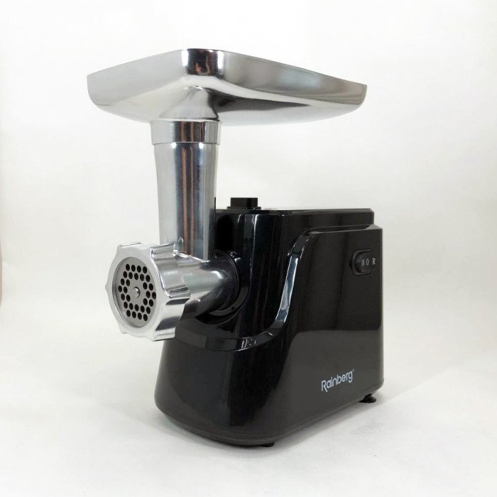 Електрична м'ясорубка Rainberg RB-677 2600W з насадкою для ковбас, м'ясорубка з металевим редуктором